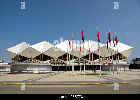 Trabzon, Turkey - September 6, 2018. Exterior view of Senol Gunes stadium in Trabzon, Turkey. Stock Photo