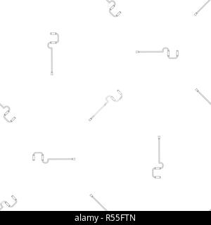 Metal walking stick pattern seamless vector repeat geometric for any web design Stock Vector