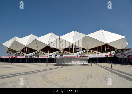 Trabzon, Turkey - September 6, 2018. Exterior view of Senol Gunes stadium in Trabzon, Turkey. Stock Photo