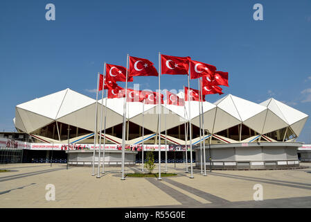 Trabzon, Turkey - September 6, 2018. Exterior view of Senol Gunes stadium in Trabzon, Turkey. Stock Photo