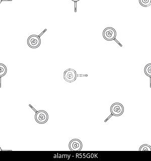 Egg fry pan pattern seamless vector repeat geometric for any web design Stock Vector