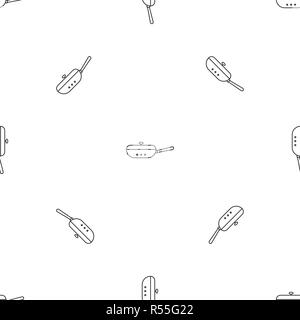 Closed fry pan pattern seamless vector repeat geometric for any web design Stock Vector
