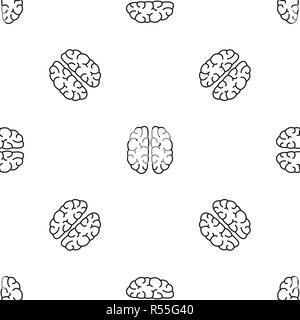 Mind brain pattern seamless vector repeat geometric for any web design Stock Vector