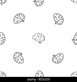 Brain power pattern seamless vector repeat geometric for any web design Stock Vector