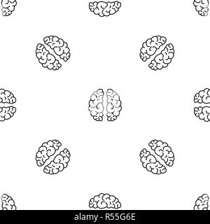 Artificial brain pattern seamless vector repeat geometric for any web design Stock Vector