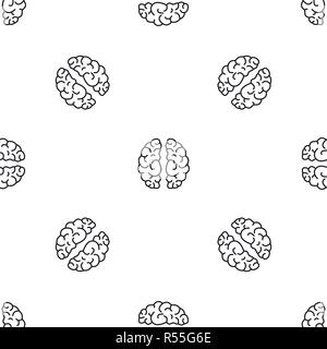 Artificial brain pattern seamless vector repeat geometric for any web design Stock Vector