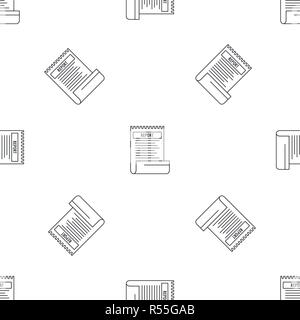 Bill paper report pattern seamless vector repeat geometric for any web design Stock Vector