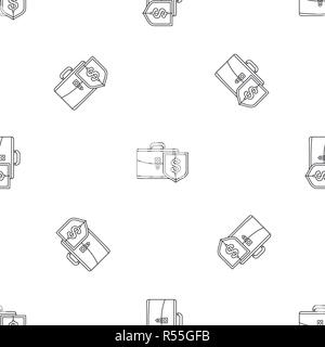 Money leather case pattern seamless vector repeat geometric for any web design Stock Vector