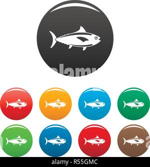 Tuna fish icon. Simple illustration of tuna fish vector icon for web design isolated on white background Stock Vector