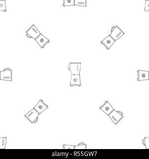 Food blender pattern seamless vector repeat geometric for any web design Stock Vector