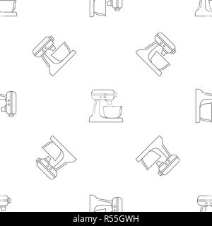 Machine mixer pattern seamless vector repeat geometric for any web design Stock Vector