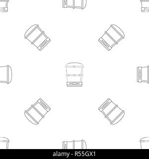 Food processor machine pattern seamless vector repeat geometric for any web design Stock Vector