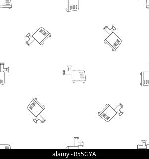 Electric meat grinder pattern seamless vector repeat geometric for any web design Stock Vector