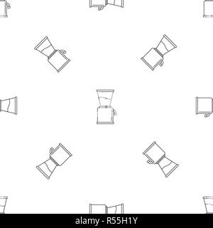 Modern coffee grinder pattern seamless vector repeat geometric for any web design Stock Vector