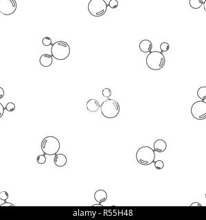 Triple molecule pattern seamless vector repeat geometric for any web design Stock Vector