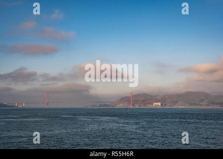 famous Golden Gate Bridge, San Francisco at afternoom, USA Stock Photo