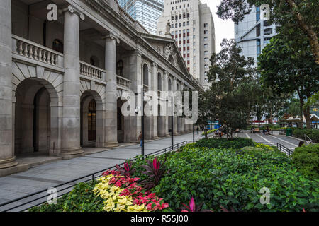 The Legislative Council Building, formerly the Supreme Court, but now Hong Kong's Parliament. Hong Kong, Central, January 2018 Stock Photo