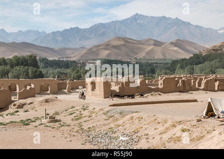 Bamiyan Valley and Koh-I-Baba Mountain Range, Afghanistan Stock Photo