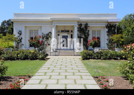 San Marino, CA / USA - June 2, 2016: The Huntington Rose Garden Tea Room, which is part of the Huntington Library and Botanical Gardens property near Stock Photo