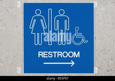 Public toilet sign Stock Photo