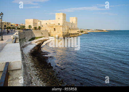 Castle of Trani, built in 13th century under the reign of Frederick II, Apulia, Italy Stock Photo