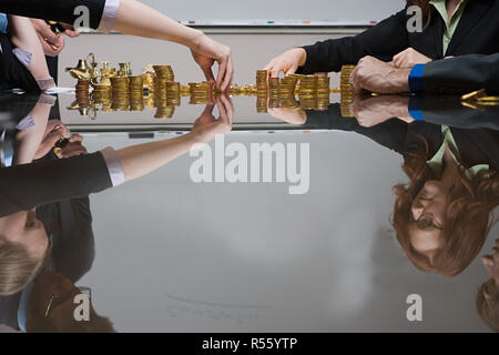 Businesspeople counting money Stock Photo