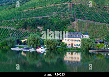 Germany.  Afternoon Scene along the Moselle River near Kesten. Stock Photo