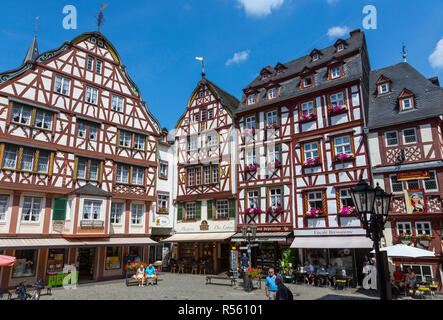 Bernkastel, Germany.  Half-timbered Houses on the Market Square.