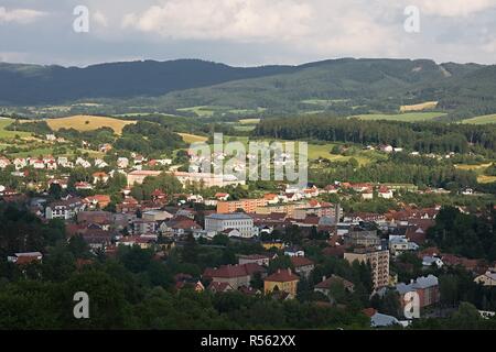 View over Vizovice, Czech Republic Stock Photo