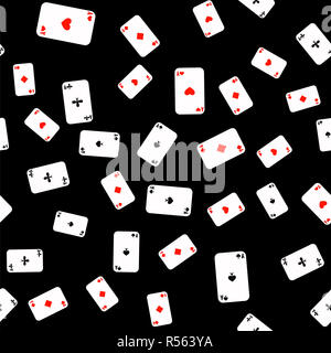 Different Playing Cards Pattern Stock Photo