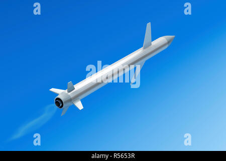 Flying cruise missile Stock Photo