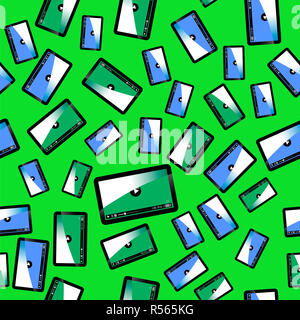 Video Player Seamless Pattern Stock Photo