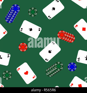 Different Playing Cards Pattern Stock Photo