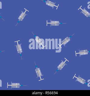 Medical Syringe Seamless Pattern Stock Photo