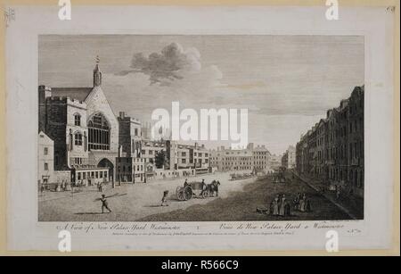 A view of the New Palace Yard, Westminster. A View of New Palace Yard. Source: Maps.K.Top.22.15.a. Stock Photo