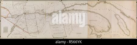 A new Topographical Map of the Province of Lower Canada. London, 1803. Source: Maps K.Top.119.21.1.2.TAB. Language: English. Stock Photo