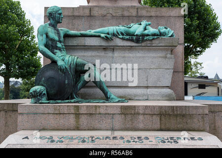 Luxembourg City, Luxembourg.  War Memorial for Veterans of World Wars I & II, and Korean War. Stock Photo