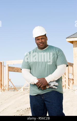 Portrait of a builder Stock Photo