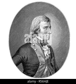 Frederick William III, August 3, 1770, June 7, 1840, King of Prussia and Margrave of Brandenburg also Elector of the Holy Roman Stock Photo