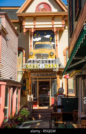 Dinks Taxi in Bar Harbor Stock Photo