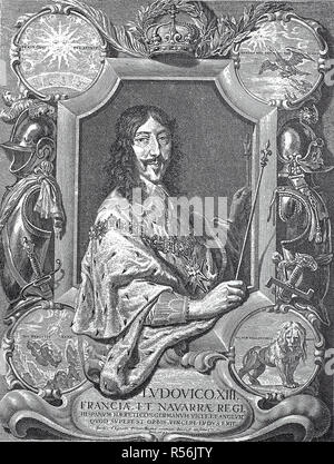 Louis XIII (1601-1643). King of France. Death of Louis XIII. Engraving by  E. Coppin. Universal Library, 1951 Stock Photo - Alamy