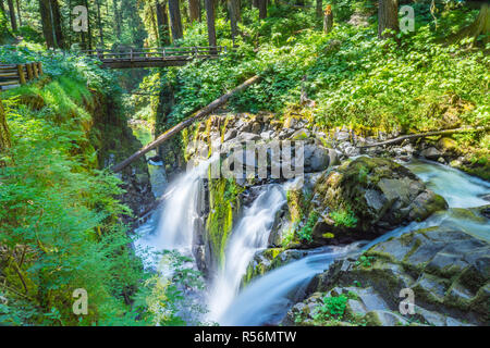 Sol Duc Falls in Olympic National Park, Washington Stock Photo