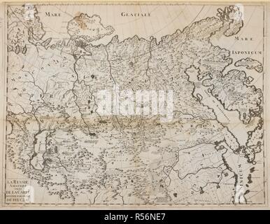 A map of Russia. La Russie Asiatique. Source: Maps K.Top.114.43.2. Language: French. Stock Photo