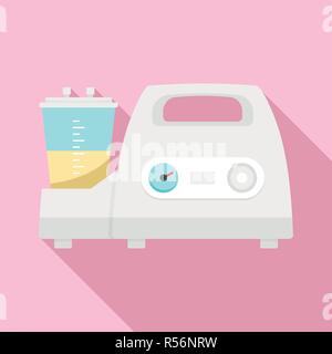 Medical lung device icon. Flat illustration of medical lung device vector icon for web design Stock Vector