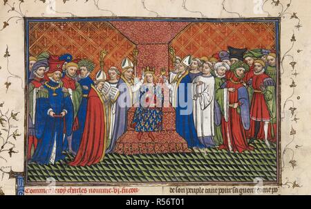 'Coronation of Charles V, King of France', 14th century Stock Photo ...