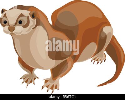 Otter icon. Cartoon of otter vector icon for web design isolated on white background Stock Vector