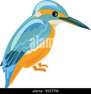 Kingfisher icon. Cartoon of kingfisher vector icon for web design isolated on white background Stock Vector