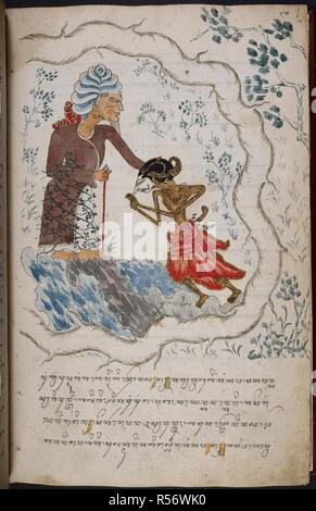 A sage blesses a Prince. Image taken from Serat Selarassa. Originally ...
