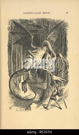 The Jabberwocky Alice Through the Looking Glass Illustration by Sir ...