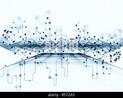 Visualization of Digital Data Transfers Stock Photo